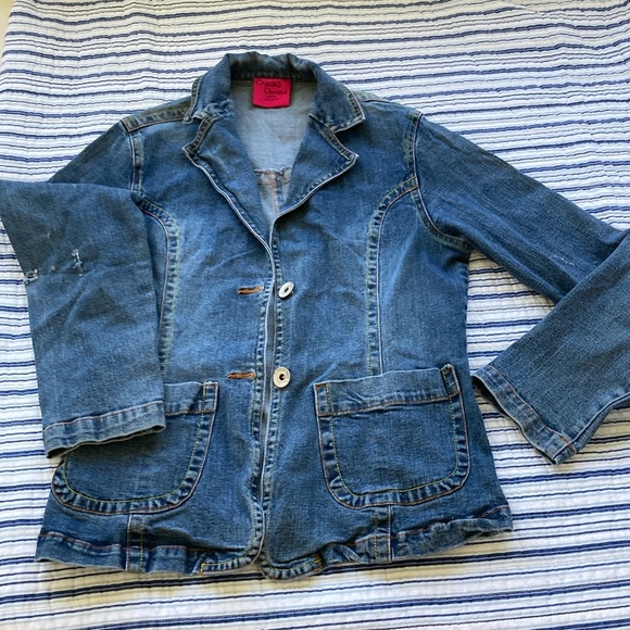 Carol’s Denim distressed jean jacket, S - Picture 1 of 13